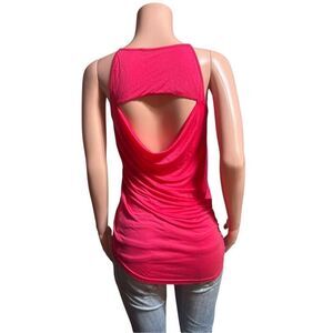 Amorethos fuchsia sleeveless cami open back tank top  4/S
